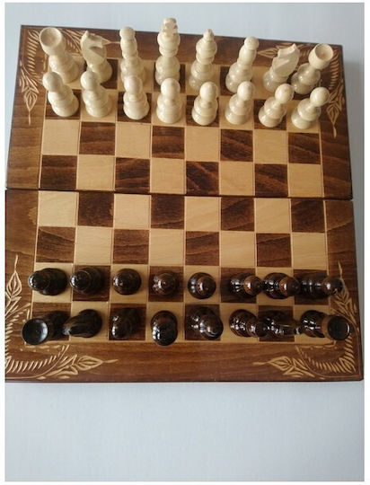 Magic Puzzle Box Handgefertigt Schach aus Holz mit Spielsteinen 38x38cm