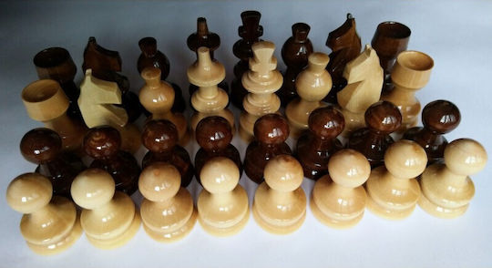 Magic Puzzle Box Wooden Chess Pawns Handmade Brown 2.4cm