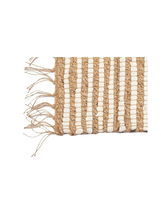 Gift Decor Rug Rectangular Summer from Jute White 12τμχ