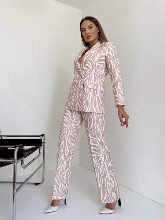 Obi Blazer pentru femei Sacou Bej