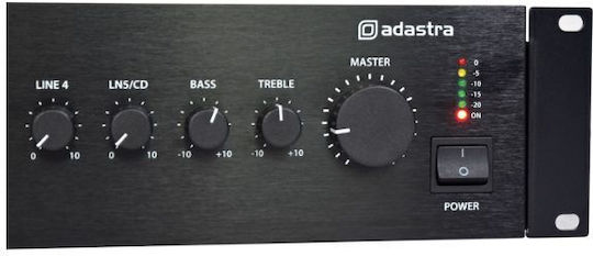 Adastra Rmc120d Интегриран Търговски усилвател в Черен цвят