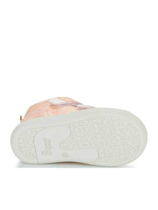 Kinderstiefel mit Bügel- und Schleifenverschluss Rosa