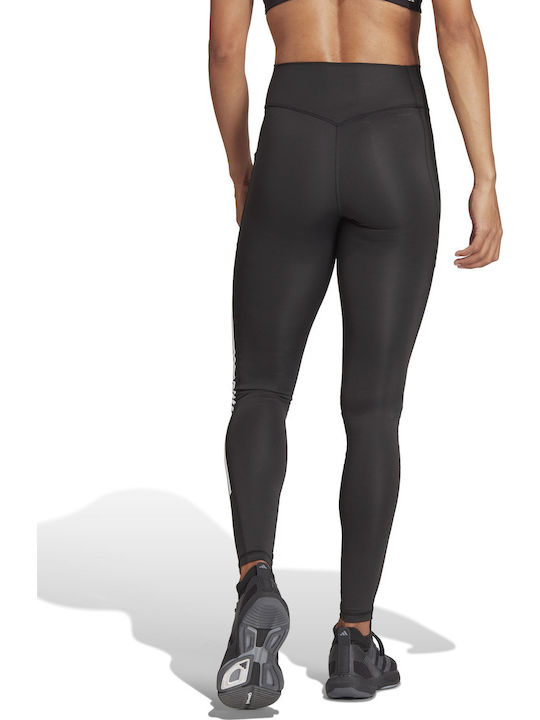 adidas Optime 3-Stripes Full-Length Training Leggings Black