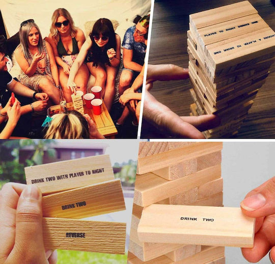 Drunken Tower Drinking Game from Wooden 1000-41600069
