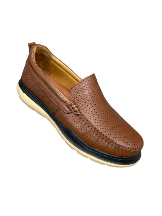 Smart Steps Leder Herren Mokassins in Tabac Braun Farbe