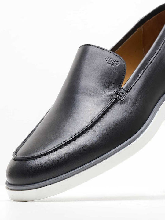 Boss Shoes Δερμάτινα Ανδρικά Μοκασίνια σε Μαύρο Χρώμα