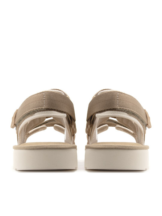Golden Coast Multistrap Flatform Sandals Мъжки сандали в Бежов цвят
