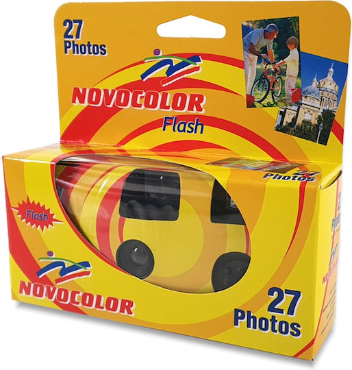 Novocolor Flash 27 Exp Φωτογραφική Μηχανή μιας Χρήσης Yellow