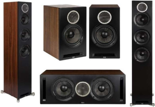 Elac Set de difuzoare Home Cinema 5 Debut Reference DFR52 140W Negru / lemn de nuc