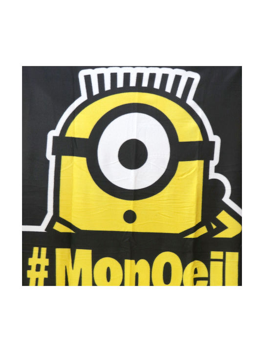 Κουβέρτα Fleece Minions Μαύρο 100x150εκ.