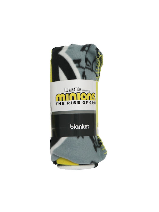 Κουβέρτα Fleece Minions Γκρι 100x150εκ.