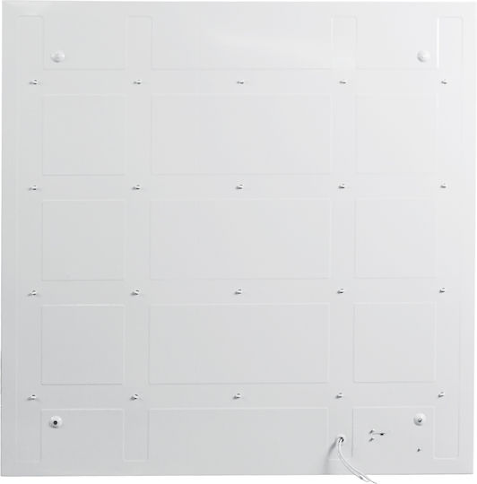 GloboStar Square Recessed LED Panel 44W with Warm White Light 2700K 60x60cm
