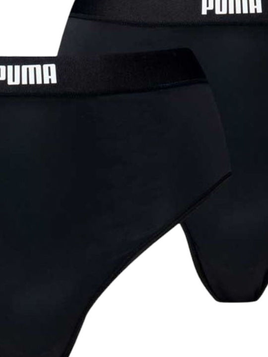 Hohe Taille Damen Slip 2Pack Schwarz