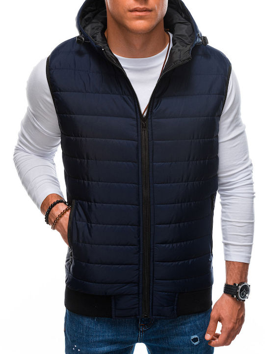 Edoti Men's Sleeveless Jacket Navy Blue