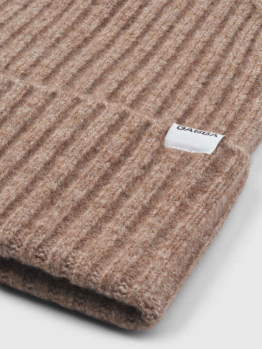 Beanie Unisex Σκούφος Πλεκτός σε Μπεζ χρώμα