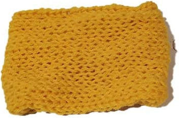 Unisex Headband Πλεκτό σε Κίτρινο χρώμα