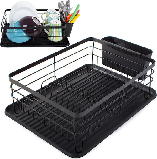 Metallic Black Sink Strainer 43x32x14cm