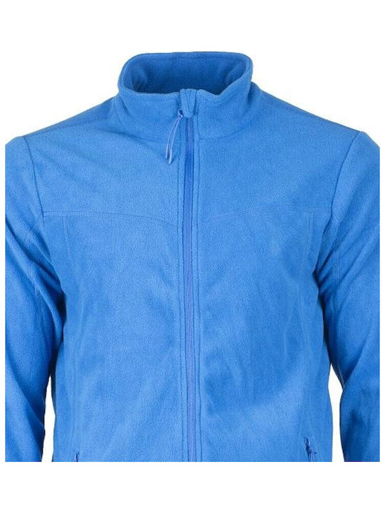 GTS Moda Italia Men's Fleece Cardigan with Zipper Blue