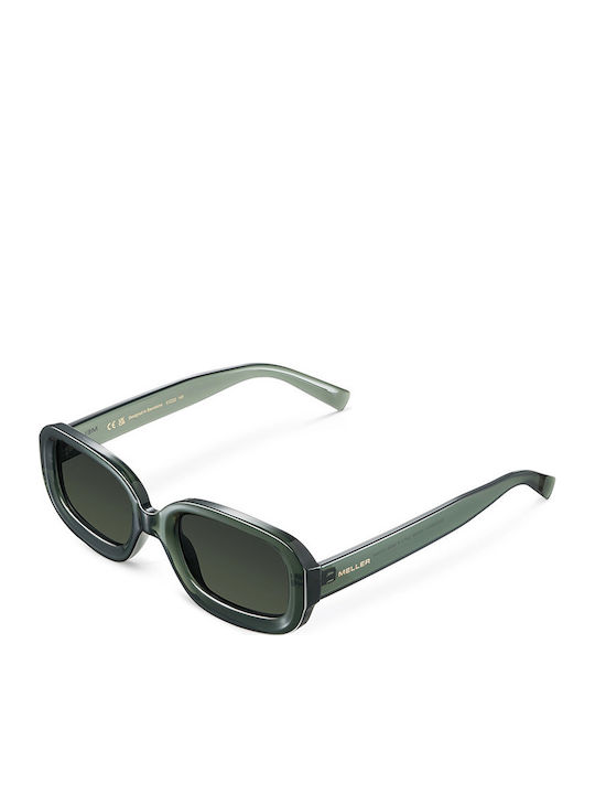 Meller Dashi Women's Sunglasses with Green Plastic Frame and Green Lens