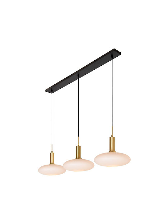 Lucide Lightning Pendant Light Gold with Socket E27