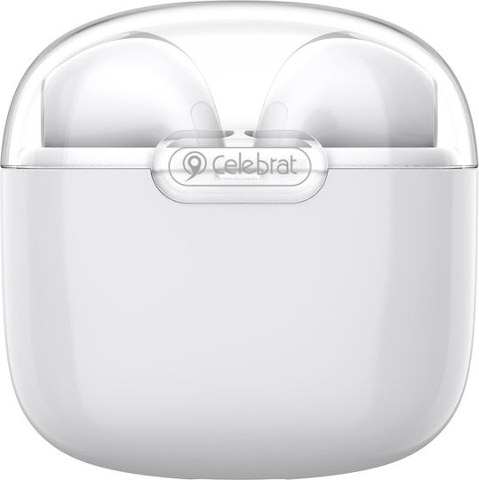 Celebrat W52 Earbud Bluetooth Handsfree Earphones with Charging Case White