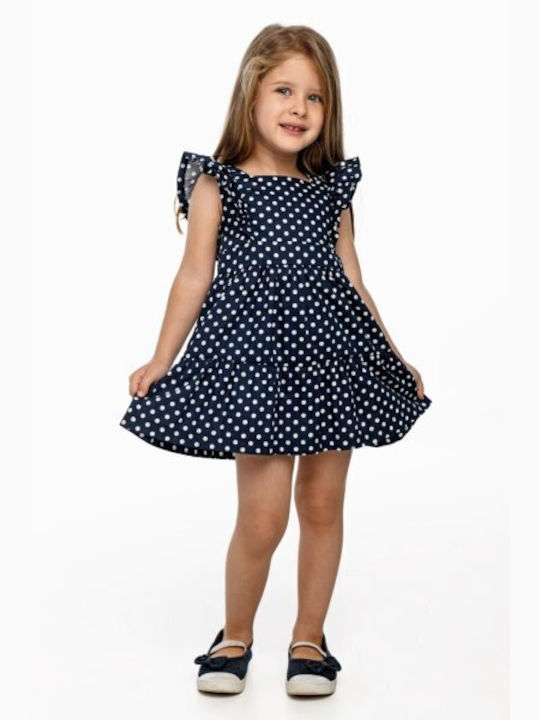 Funky Kids Dress Polka Dot Blue