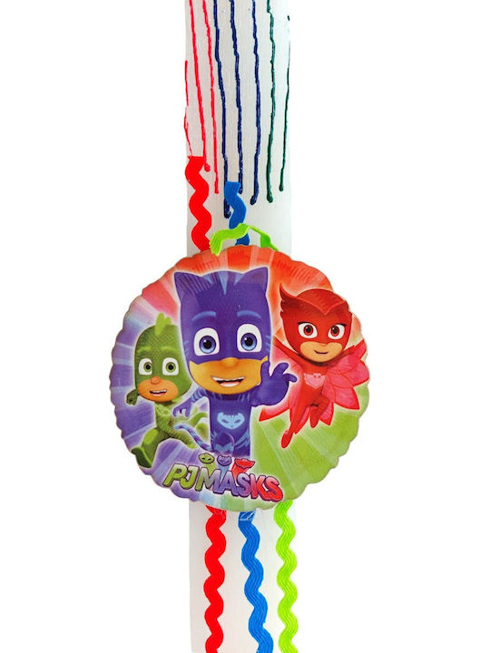 Πασχαλινή Λαμπάδα PJ Masks Στρογγυλή Αρωματική και Χειροποίητη