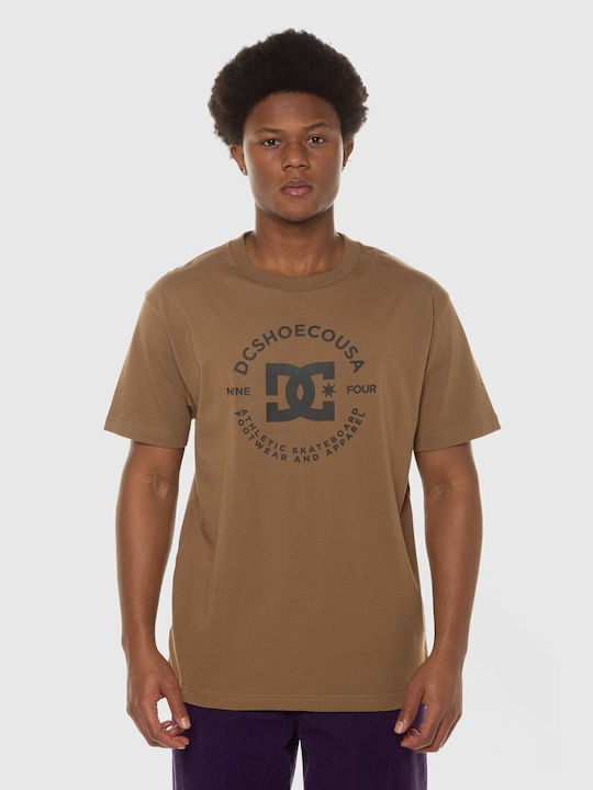 DC T-shirt Bărbătesc cu Mânecă Scurtă Maro