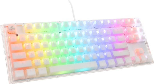 Ducky One 3 Aura Gaming Mechanical Keyboard Tenkeyless with Cherry MX Brown switches and RGB lighting (English US) White