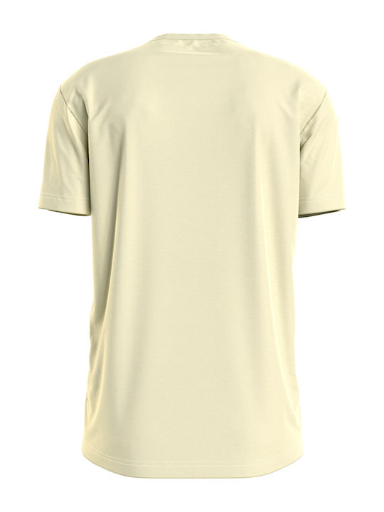Calvin Klein T-shirt Bărbătesc cu Mânecă Scurtă Galben