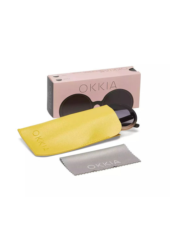 Okkia Monica Woman Sunglasses with Black Frame and Black Gradient Lens OK014BP