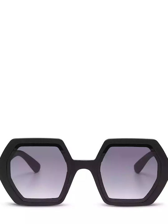 Okkia Emma Women's Sunglasses with Black Plastic Frame and Black Lens OK015BK