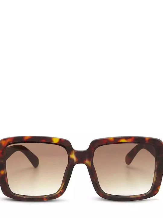 Okkia Alessia Woman Sunglasses With Brown Tartaruga Horn-Rimmed Frame And Brown Lens OK027CH