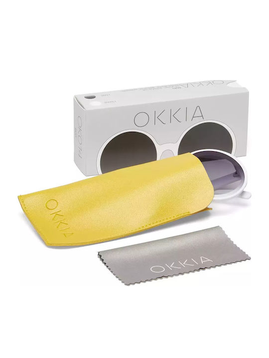 Okkia Monica Дамски Слънчеви очила с Бял Рамка OK014OW