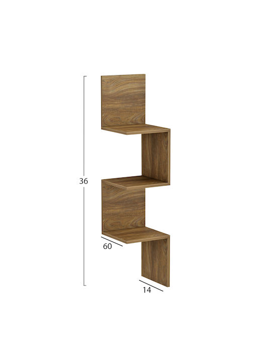Corner Shelf Wall Illusion Beige 25x25x105.4cm