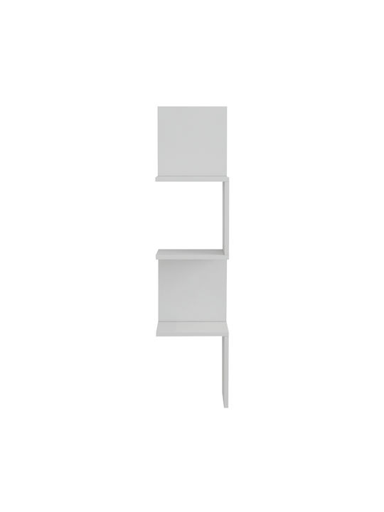 Γωνιακό Ράφι Τοίχου Illusion Λευκό 25x25x105.4εκ.