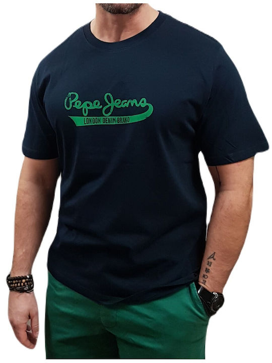 Pepe Jeans Ανδρική Μπλούζα Κοντομάνικη Navy Μπλε