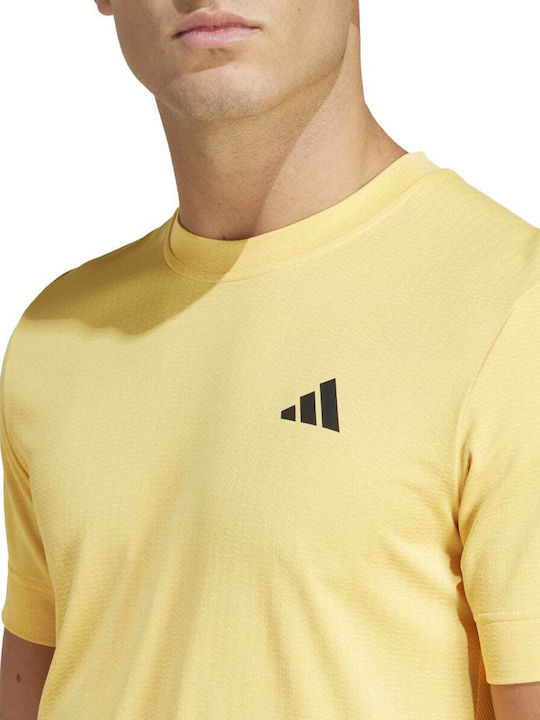 adidas Tennisbekleidung Freelift IL7377 Männliche Gelbe Bluse