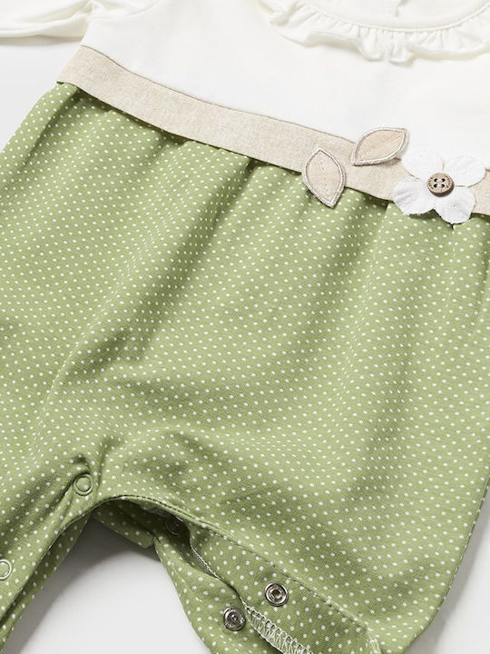 Mayoral Baby Bodysuit Set Long-Sleeved Green 2pcs