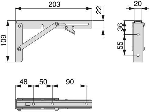 Corner Set of 2 pieces of broken shelf support Emuca White 223-7018912whi 40kg 7018912