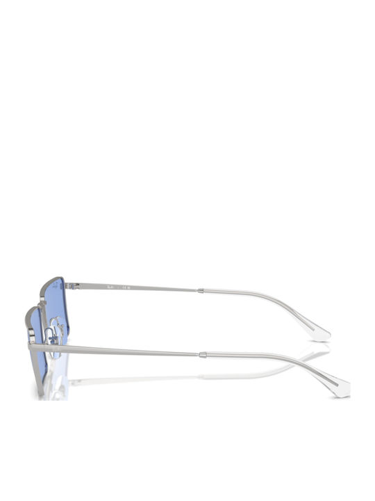 Ray Ban Unisex Ochelari de soare cu Argintiu Cadru și Albastru Oglindă Lentilă RB3741 003/80