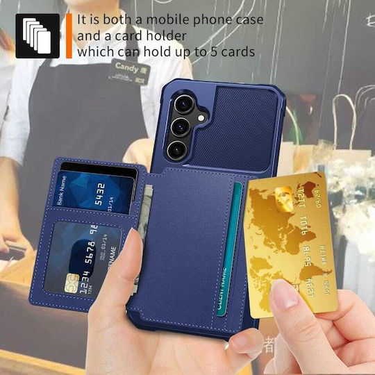 HappyCase Портмоне Силикон / Изкуствена кожа 0.5мм Син (Galaxy S23 FE)