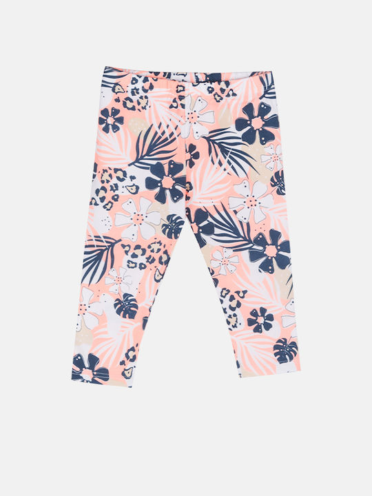 Joyce Set of Kids Capri Leggings Floral Blue