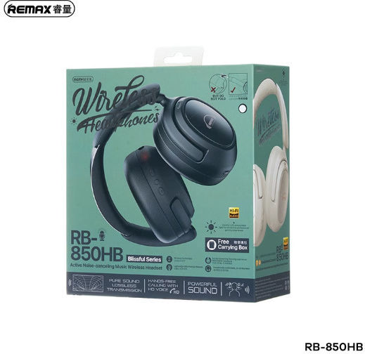 Remax RB-850HB Fără fir Bluetooth Over Ear Căști cu 100 ore de Funcționare Negre