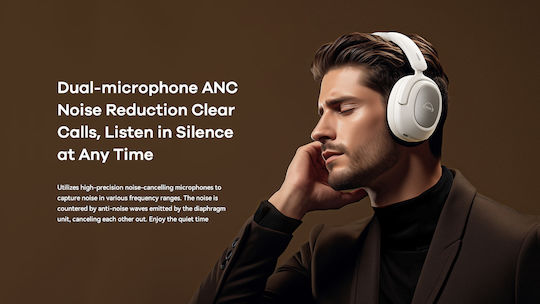 Remax RB-850HB Ασύρματα Bluetooth Over Ear Ακουστικά με 100 ώρες Λειτουργίας Λευκά