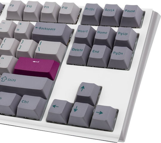 Ducky One 3 Gaming Μηχανικό Πληκτρολόγιο Tenkeyless με Cherry MX Ergo Clear διακόπτες και RGB φωτισμό (Αγγλικό US) Mist Grey