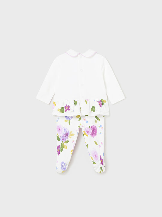 Mayoral Set Closed Foot Lilac Romper 24-01530-042 1530 Girl