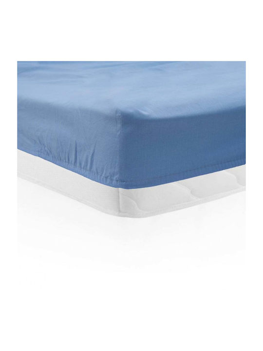 Heinner Cearșaf Single cu Elastic 90x200cm. Albastru