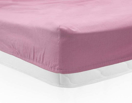 Heinner Σεντόνι King Size με Λάστιχο 180x200εκ. Ροζ