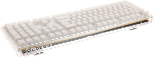 Ducky One 3 Aura Gaming Μηχανικό Πληκτρολόγιο με Cherry MX Speed Silver διακόπτες και RGB φωτισμό (Αγγλικό US) Λευκό